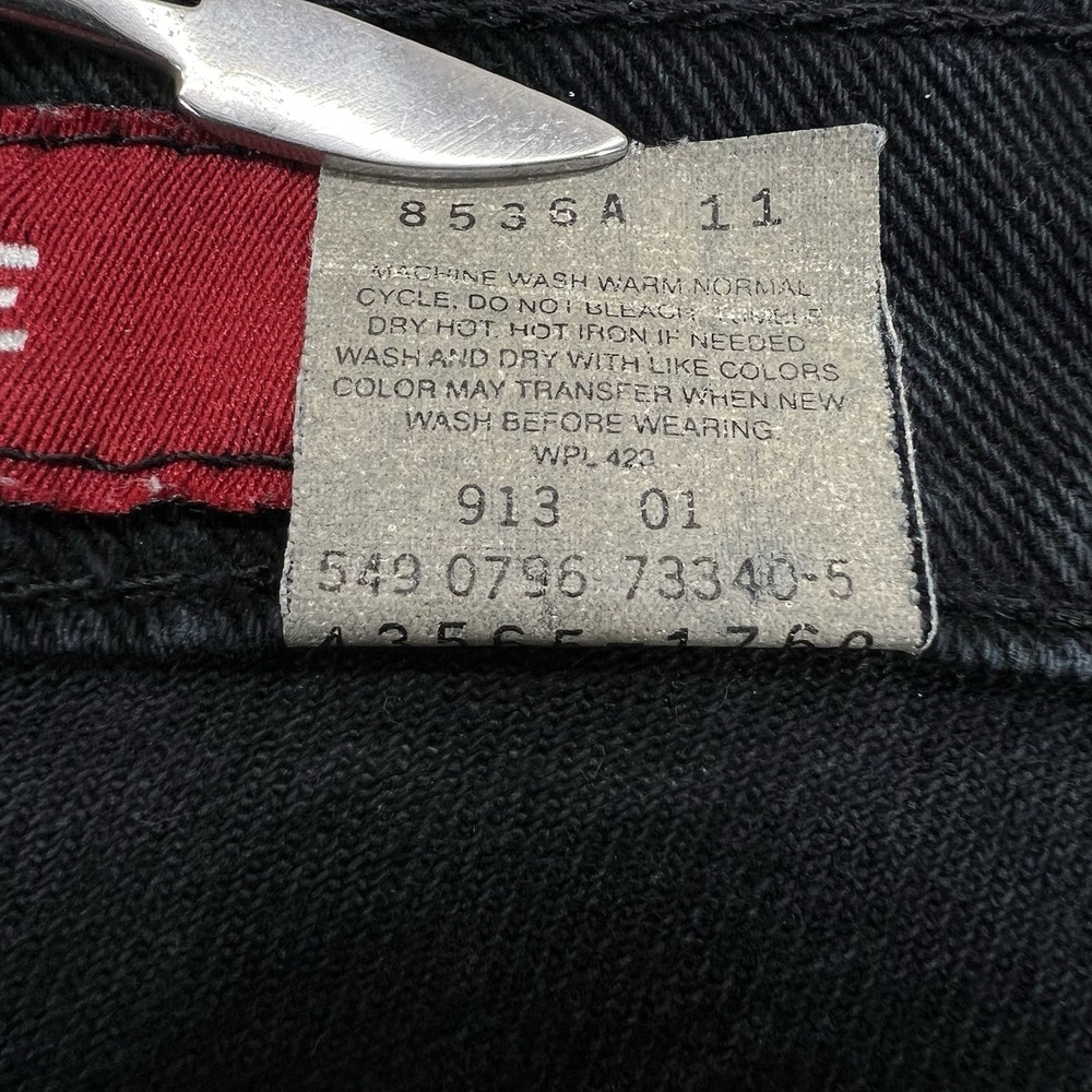 VTG 1996 Levis Silver Tab Men's Baggy Loose 36X34 Black Jeans USA 90s Y2K EUC - Picture 11 of 16